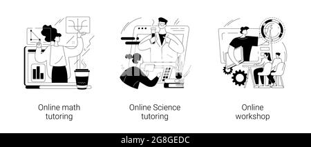 Illustrations vectorielles abstraites d'apprentissage personnalisées. Illustration de Vecteur