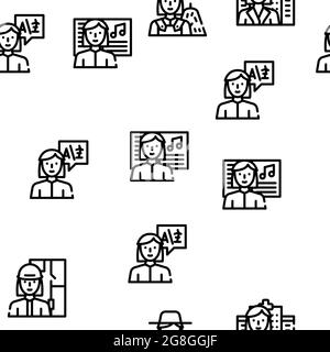 Motif sans couture pour femme occupation Vector Illustration de Vecteur