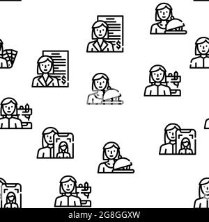 Motif sans couture pour femme occupation Vector Illustration de Vecteur
