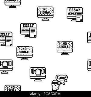 Formation en ligne apprentissage icônes de leçon définir le vecteur Illustration de Vecteur