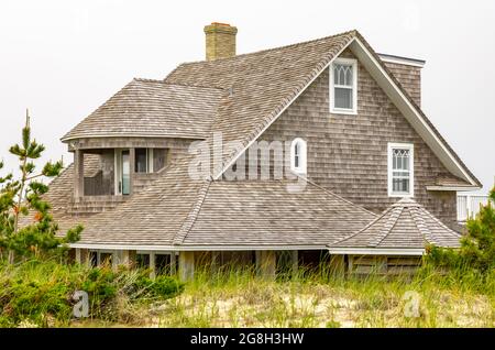 Maison miteuse à Amagansett, NY Banque D'Images