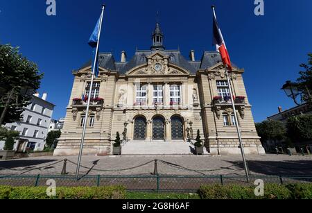 Hôtel de ville de Suresnes . Il est municipalité du département hauts-de-Seine dans la région Ile-de-France. Banque D'Images