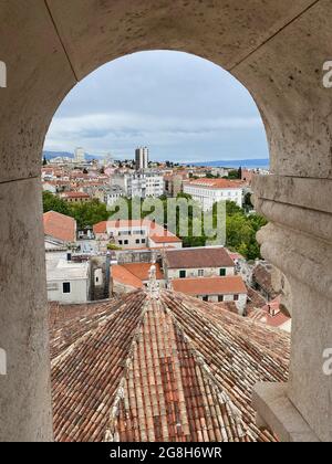 Clocher de Sveti Duje, Split, Croatie Banque D'Images