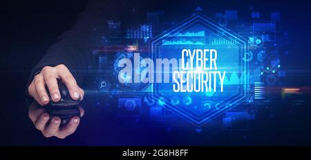 périphérique sans fil portable, concept de cyber-sécurité