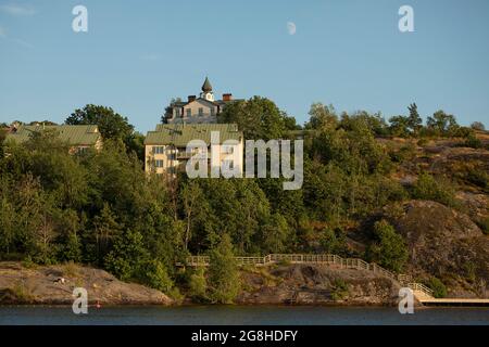 Quartier résidentiel de Stockholm, Suède Banque D'Images