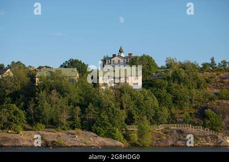 Quartier résidentiel de Stockholm, Suède Banque D'Images