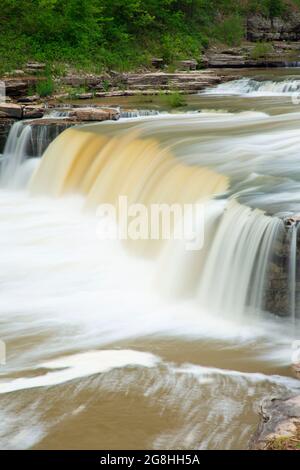 Lower Cataract Falls, zone de loisirs de Cataract Falls, Indiana Banque D'Images