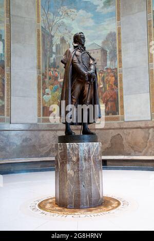 Statue du Clark Memorial, parc historique national George Rogers Clark, Indiana Banque D'Images