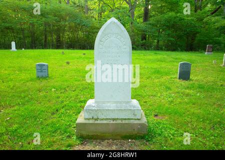 Nancy Hanks Lincoln grave, Lincoln Boyhood National Memorial, Indiana Banque D'Images