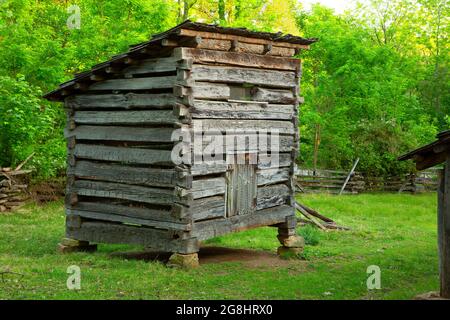 Lincoln Living Historical Farm, Lincoln Boyhood National Memorial, Indiana Banque D'Images