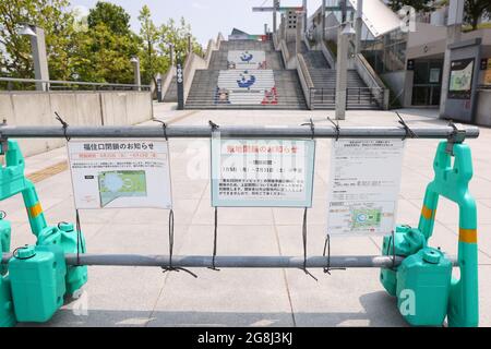 Hokkaido, Japon. 21 juillet 2021. Vue générale football/Soccer : le premier match du groupe de la première série E des femmes lors des Jeux Olympiques de Tokyo 2020 au Sapporo Dome à Hokkaido, Japon . Crédit: Naoki Morita/AFLO SPORT/Alay Live News Banque D'Images