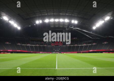 Hokkaido, Japon. 21 juillet 2021. Le Sapporo Dome football/Soccer : le premier match du groupe E des femmes lors des Jeux Olympiques de Tokyo 2020 au Sapporo Dome à Hokkaido, Japon . Crédit: Naoki Morita/AFLO SPORT/Alay Live News Banque D'Images