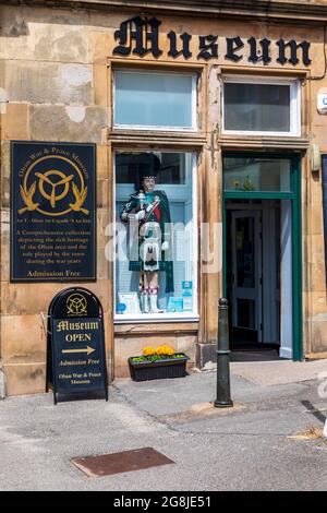 Entrée au musée de la guerre et de la paix d'Oban, Oban, Argyll, Écosse, Royaume-Uni Banque D'Images