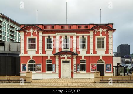 Le Circa Theatre, un bâtiment historique de Wellington, en Nouvelle-Zélande. Anciennement les chambres Westport, il a été construit en 1916 Banque D'Images