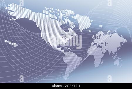 Contexte du concept de carte du monde Illustration de Vecteur