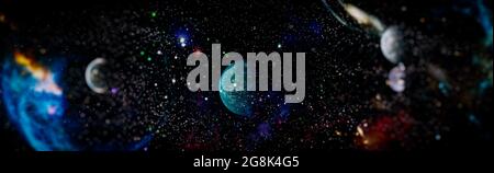 Magnifique espace mystique. Inoubliable espace divers éléments de cette image fournie par la NASA Banque D'Images