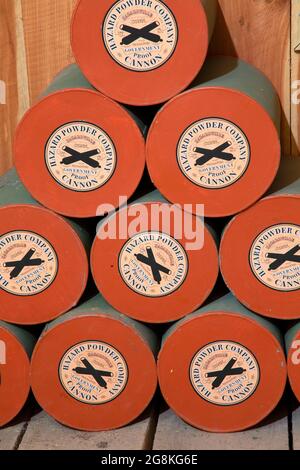 Exposition du magazine Powder, parc historique national de fort Kearny, Nebraska Banque D'Images