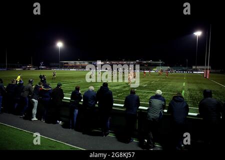 Photo du dossier datée du 23-02-2019, d'UNE vue générale de l'action du match pendant le match de la Super League de Betfred au Trailfinders Sports Club, Londres. Date de publication : le mercredi 21 juillet 2021. Banque D'Images