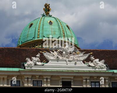 Architektur in Wien, die Wiener Hofburg ist einer der größten Palastkomplexe der Welt Banque D'Images