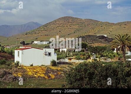 Ferme traditionnelle (cortijo) à Agua Amarga, parc naturel de Cabo de Gata-Nijar, Andalousie, Espagne Banque D'Images