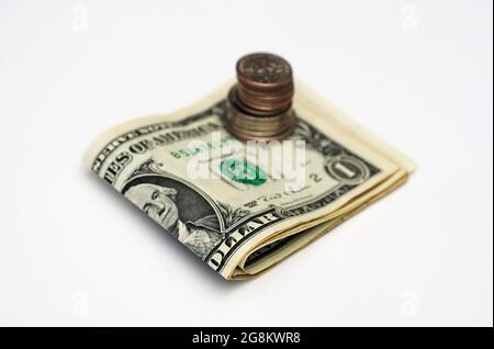 Devises US et des pièces Banque D'Images