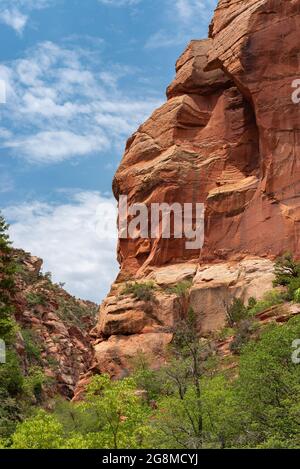 Magnifique paysage rocheux à Spring Creek Canyon lors d'une matinée ensoleillée d'été. Kanarraville, Utah, États-Unis Banque D'Images