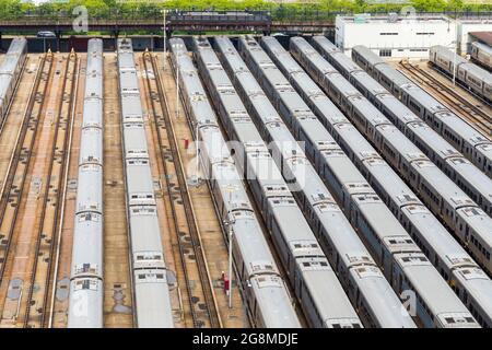 New York City Penn Station. Vue panoramique sur la gare de Hudson yards Banque D'Images