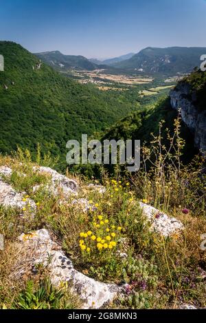 falaise en navarre espagne en été Banque D'Images