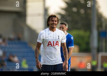 Tottenhams DELE Alli lors du match amical d'avant-saison entre Colchester United et Tottenham Hotspur au Weston Homes Community Stadium, à Colchester, le mercredi 21 juillet 2021. (Credit: Ben Pooley | MI News) Credit: MI News & Sport /Alay Live News Banque D'Images