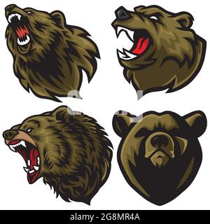 Collection Vector Premium avec logo Bear Illustration de Vecteur