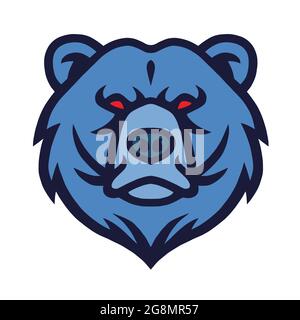 Logo Angry Bear Mascot modèle icône Vector Illustration de Vecteur