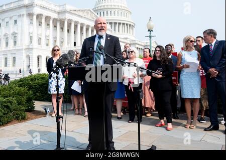 Washington, DC, États-Unis. 21 juillet 2021. 21 juillet 2021 - Washington, DC, États-Unis: Le représentant américain CHIP ROY (R-TX) s'est exprimé lors d'une conférence de presse sur l'introduction de la législation anti-avortement. (Image de crédit : © Michael Brochstein/ZUMA Press Wire) Banque D'Images