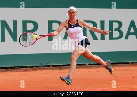 Tamara Korpatsch (ALLEMAGNE) joue contre Weronika Falkowska (POLOGNE) lors du tournoi ouvert BNP Paribas Pologne (catégorie WTA 250) à Gdynia. (Note finale 7:5, 6:1 pour Korpatsch). (Photo de Grzesiek J?drzejewski/SOPA Images/Sipa USA) crédit: SIPA USA/Alay Live News Banque D'Images