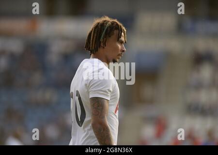 Tottenhams DELE Alli lors du match amical d'avant-saison entre Colchester United et Tottenham Hotspur au Weston Homes Community Stadium, à Colchester, le mercredi 21 juillet 2021. (Credit: Ben Pooley | MI News) Credit: MI News & Sport /Alay Live News Banque D'Images