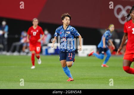 Sapporo, Japon. 21 juillet 2021. Minami Tanaka (JPN) football : Tokyo Jeux Olympiques de 2020 football féminin 1er tour E match entre le Japon 1-1 le Canada au Sapporo Dome à Sapporo, Japon . Crédit: Mutsu Kawamori/AFLO/Alay Live News Banque D'Images