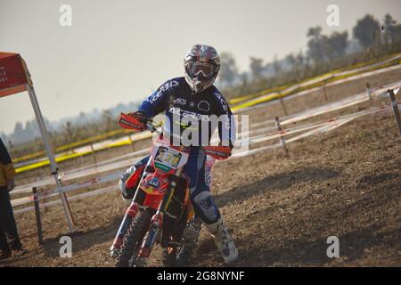 ROVIGO, ITALIE 21 JUILLET 2021 : détail de la course de motocross Banque D'Images