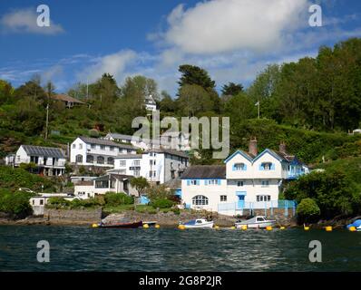 Ferryside et Bodinnick, Fowey, Cornwall. Ancienne maison de l'auteur Daphne du Maurier. Banque D'Images