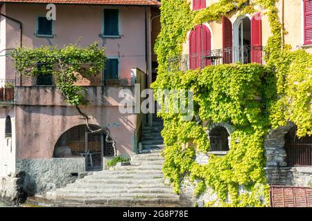 Borgo Antico, vieux village, Nesso, Lac de Côme, Lombardie, Italie, Europe Banque D'Images