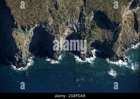 Vue aérienne, île de Pantelleria, Sicile, Italie, Europe Banque D'Images