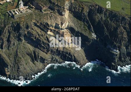 Vue aérienne, île de Pantelleria, Sicile, Italie, Europe Banque D'Images