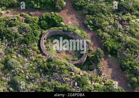 Vue aérienne, île de Pantelleria, Sicile, Italie, Europe Banque D'Images