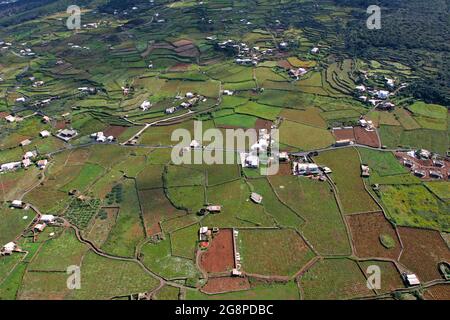 Vue aérienne, île de Pantelleria, Sicile, Italie, Europe Banque D'Images