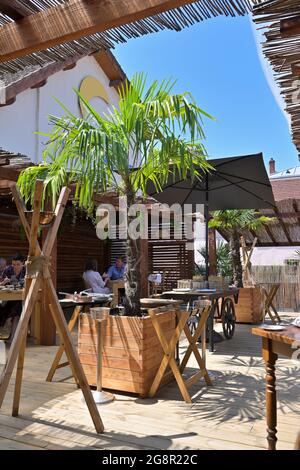 Restaurant chez Camille, Arnay le Duc FR Banque D'Images