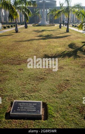 Cimetière militaire de Htauk Kyant à Yangon, au Myanmar Banque D'Images