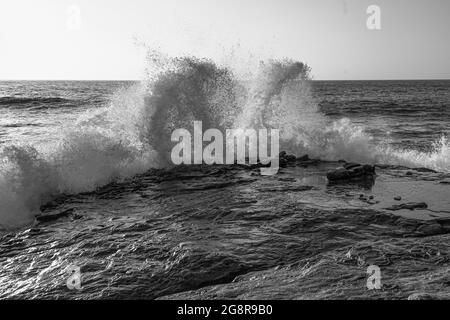 Tempête de mer à la Jolla Beach, San Diego | 2021 Banque D'Images