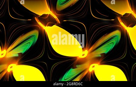 Pois étrangers. Légumes artificiels de l'ordinateur. Graphique fractal 3d, qui fait partie d'un énorme fractal, calculé avec le programme Mandelbulbe 3D, JPEG Grafik. Banque D'Images