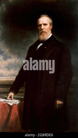 Rutherford B Hayes. Portrait du 19e président américain, Rutherford B Hayes (1822-1893) par Daniel Huntington, huile sur toile, 1884 Banque D'Images