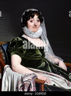 Portrait de la comtesse de Tournon par Jean-Auguste-Dominique Ingres (1780-1867), huile sur toile, 1812 Banque D'Images