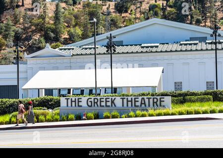 Le théâtre grec est un amphithéâtre en plein air pour des concerts à Griffith Park, CA Banque D'Images