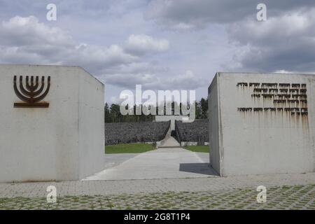 Vernichtungslager Belzec, Polen Banque D'Images